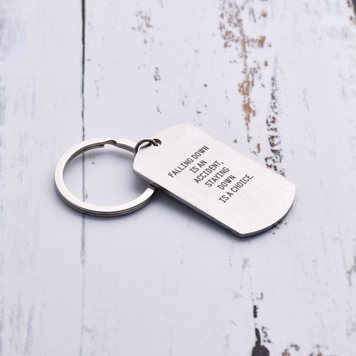 Falling Down Is an Accident Keychain