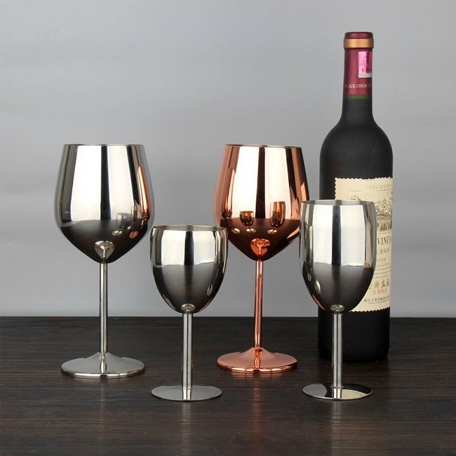 Stainless Steel Wine Glass Goblet Unbreakable Glasses Best Gift Idea