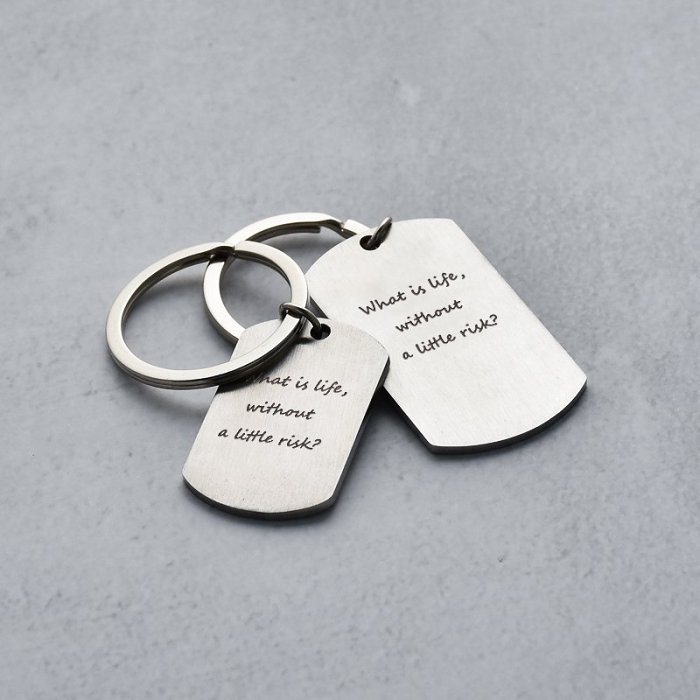 What Is Life Without A Little Risk? Keychain