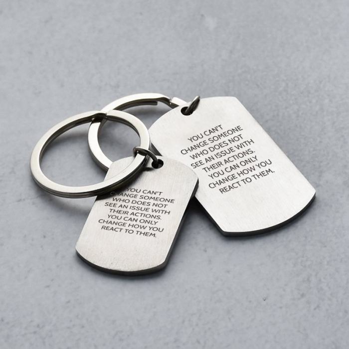 You Can't Change Someone Keychain