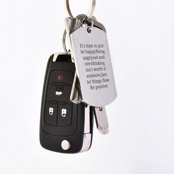 It's Time To Just Be Happy Keychain
