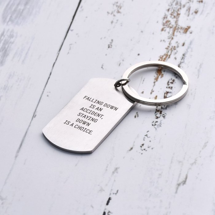 Falling Down Is an Accident Keychain
