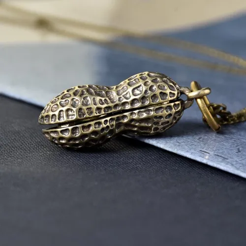 Brass Peanut Necklace