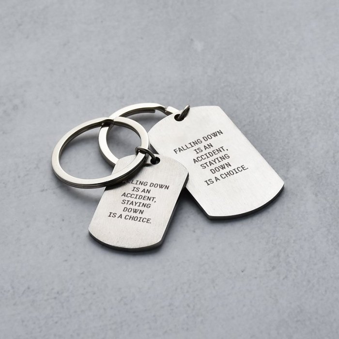 Falling Down Is an Accident Keychain