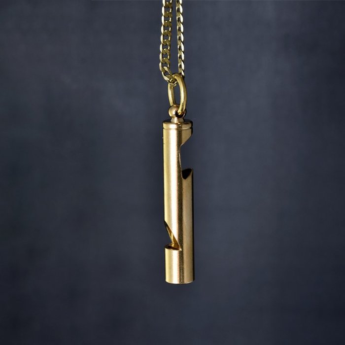Bress Whistle Opener Necklace