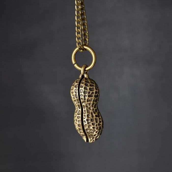 Brass Peanut Necklace