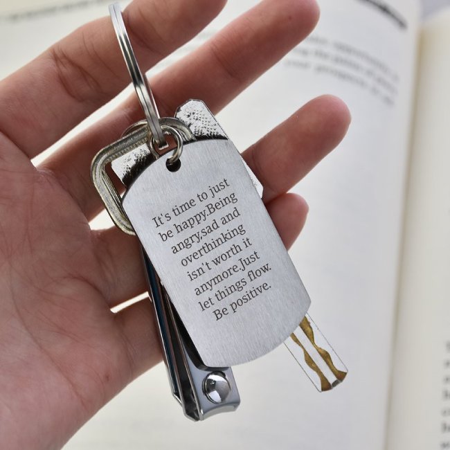 It's Time To Just Be Happy Keychain