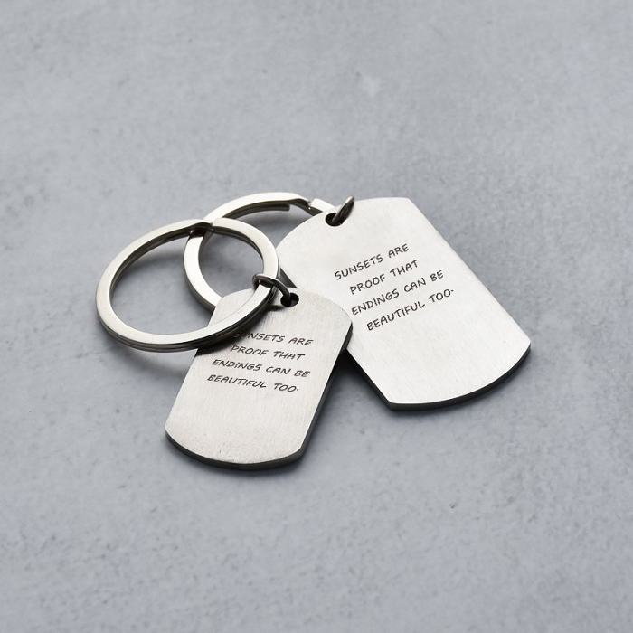 Sunsets Are Proof That Endings Can Be Beautiful Too Keychain