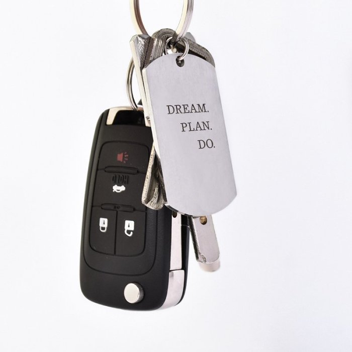 Dream Plan Do Keychain