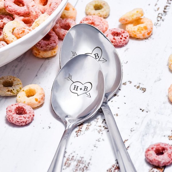 Personalized Arrow Piercing Heart Spoon