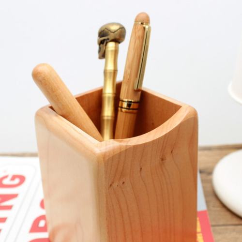 Simple Design Wood Pen Container