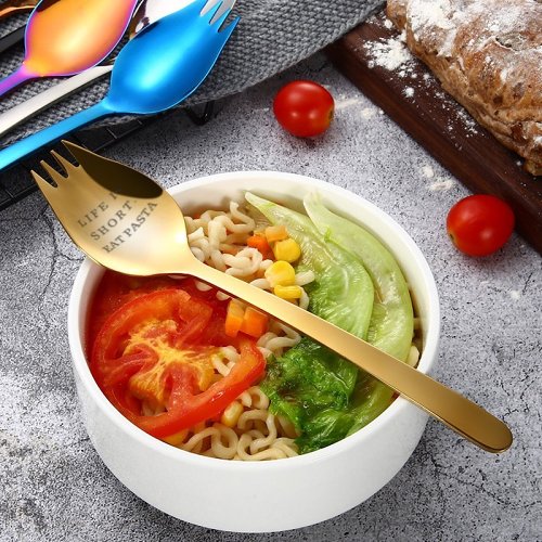 Life is Short Eat Pasta Spoon & Fork