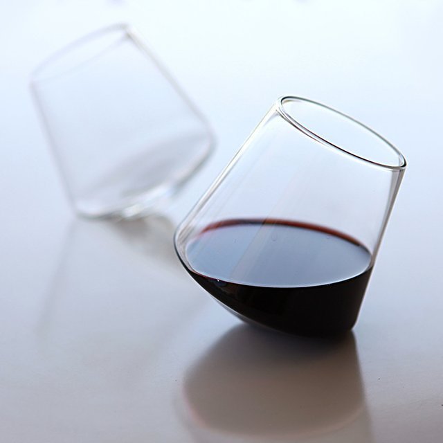 Stemless Wine Glasses Tipping Wine Glass