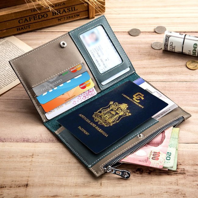 Genuine Leather Travel Wallet