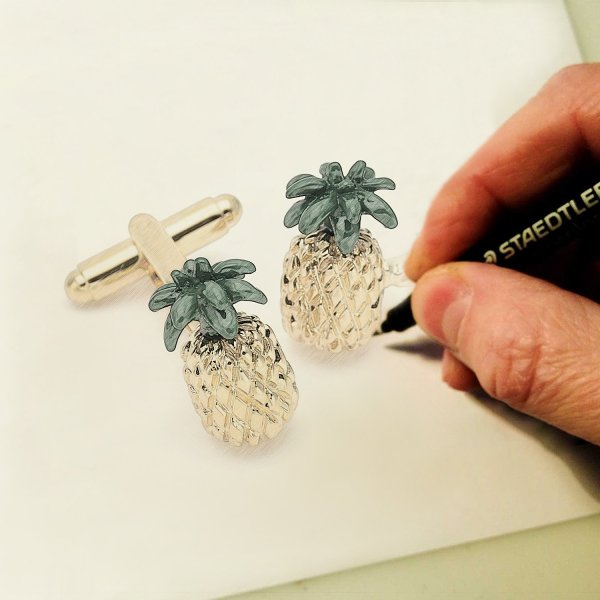 Golden Pineapple Cufflinks