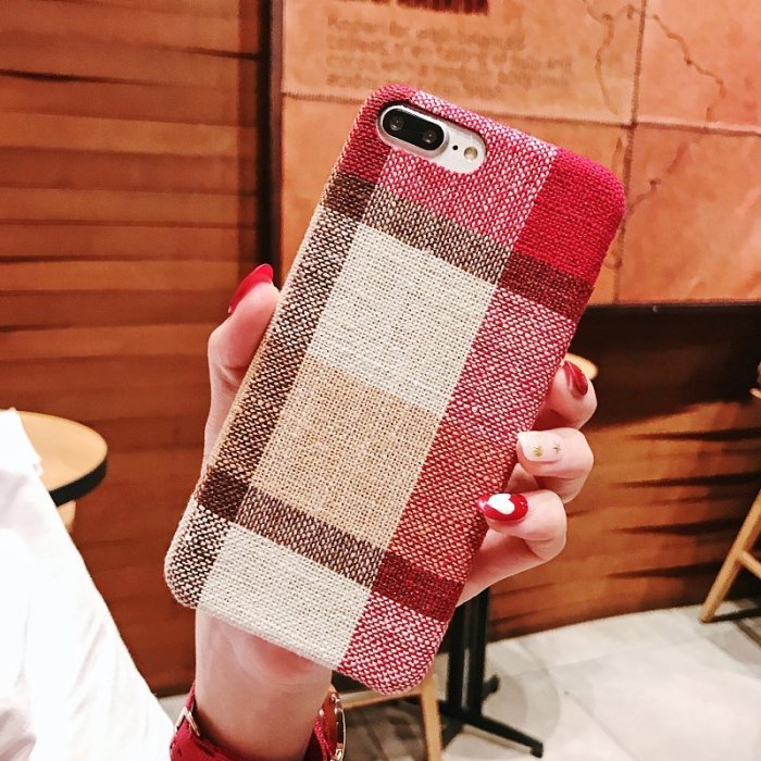 Red Scottish Tartan iPhone Case