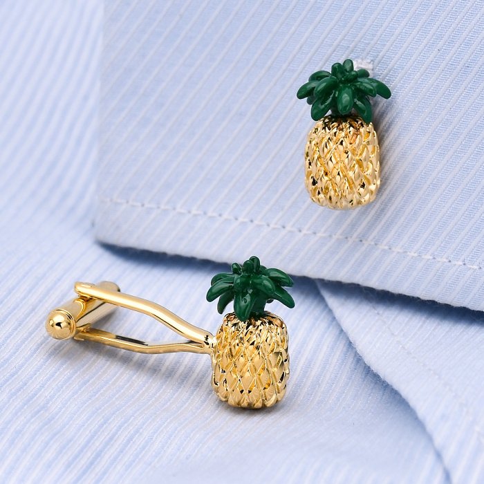 Golden Pineapple Cufflinks