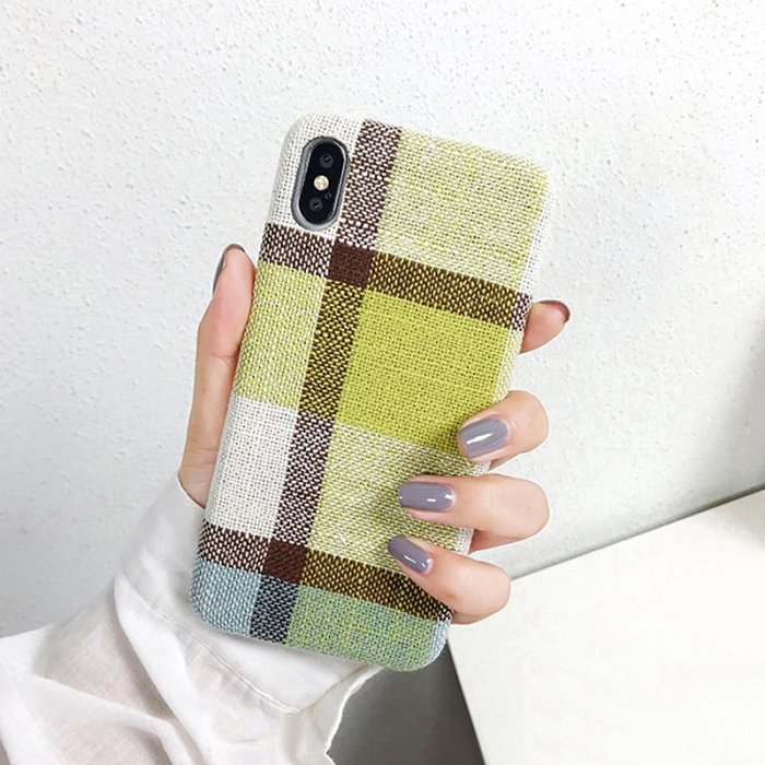 Green Scottish Tartan iPhone Case