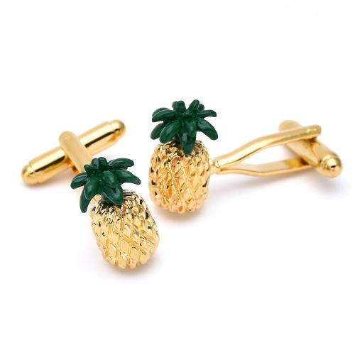 Golden Pineapple Cufflinks