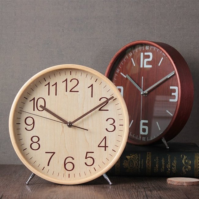 Minimalist style Wood Clock Personalized Clock Gift for Him Men Women Free Shipping