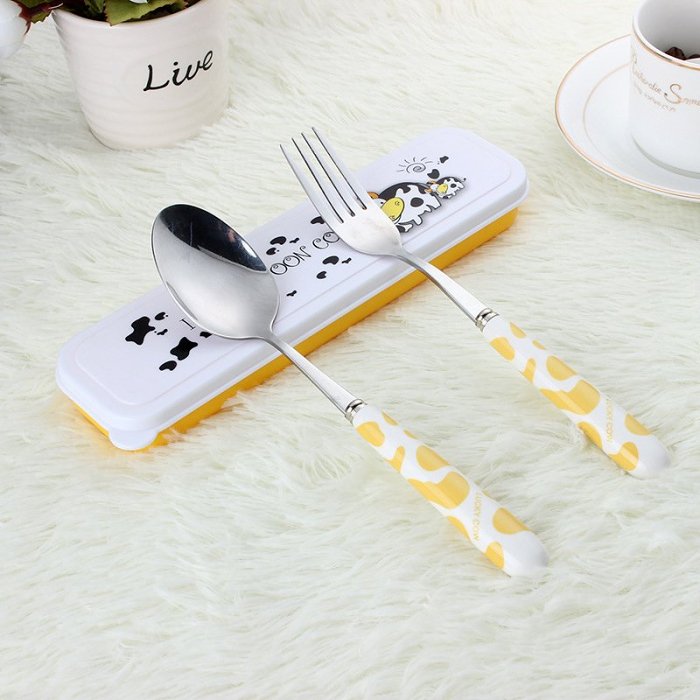 Milch Cow Spoon and Fork Set