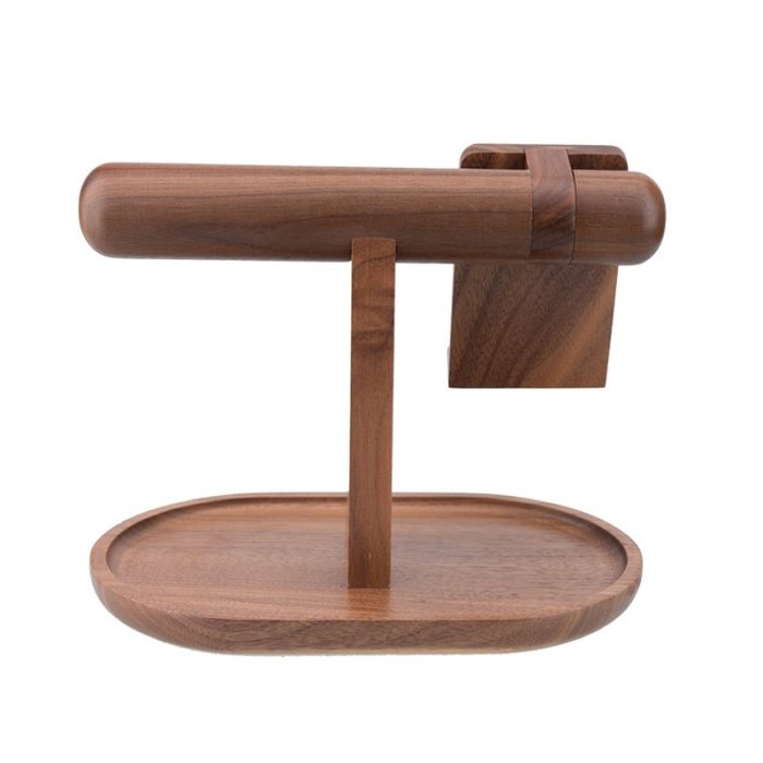 Wood Organizer for Phone Watch and Jewelry