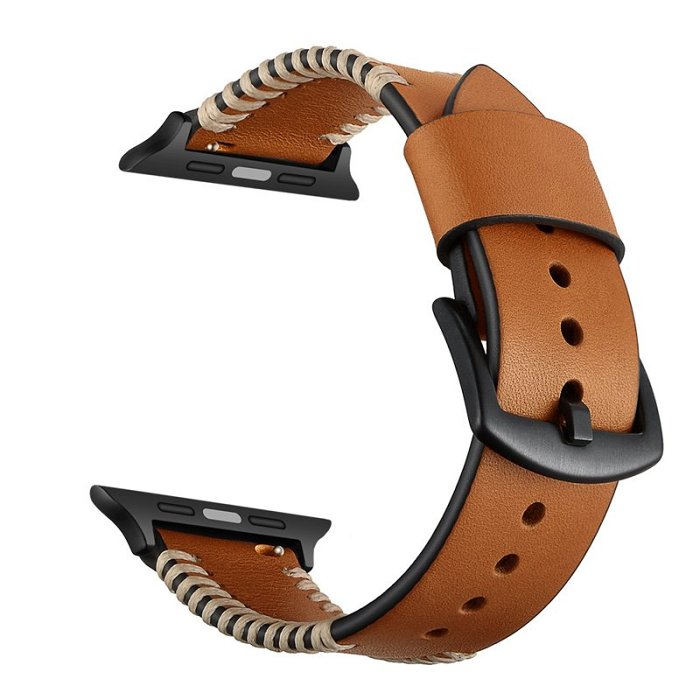 Stitched Leather Apple Watch Band