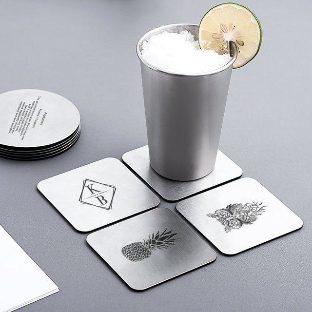 Personalized Stainless Steel Coasters