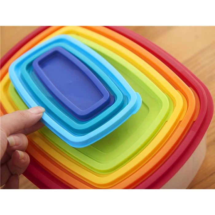 7 PCS Rainbow Food Storage Box
