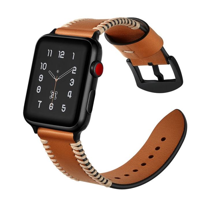 Stitched Leather Apple Watch Band