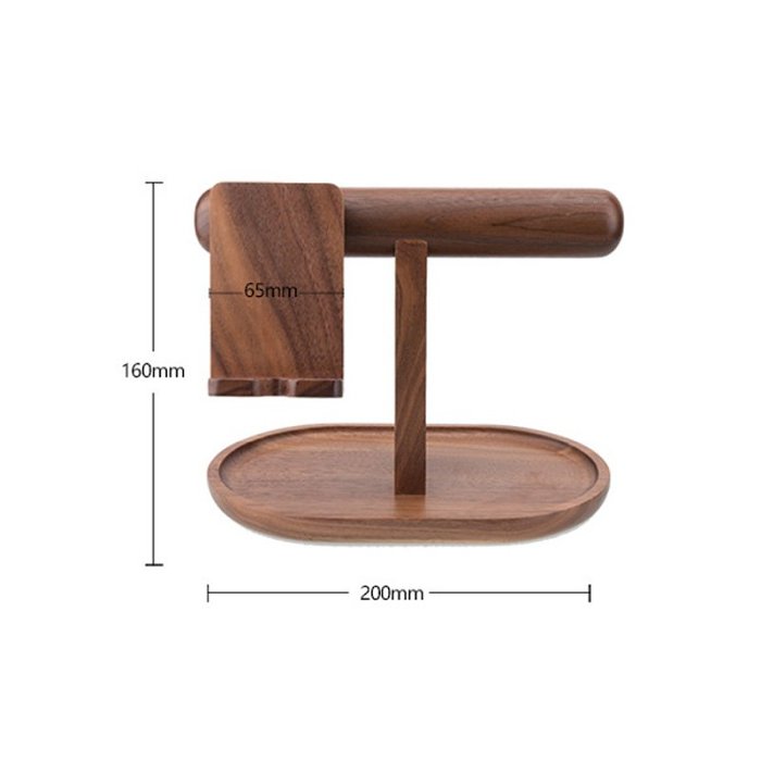 Wood Organizer for Phone Watch and Jewelry