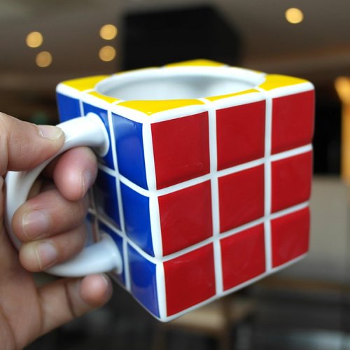 Rubik's Cube Mug 3D Rubiks Coffee Tea Mug Cup Novelty Funny Gifts