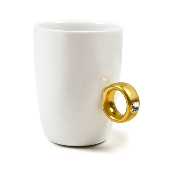 Two-Carat Gold Engagement Ring Cup