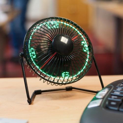 LED Desktop Clock Fan