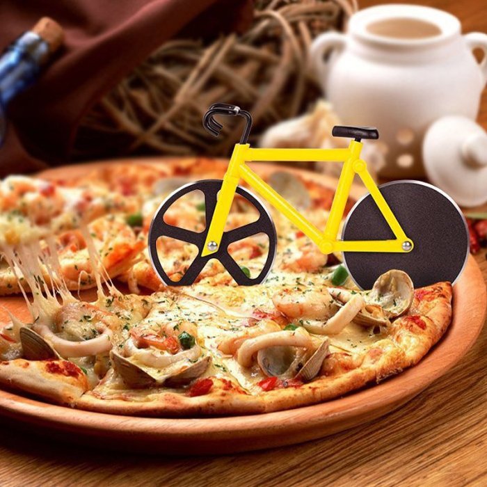 Fixie Bicycle Pizza Cutter Bumblebee