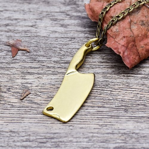 Brass Kitchen Knife Necklace