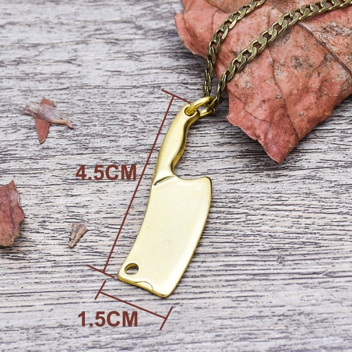 Brass Kitchen Knife Necklace