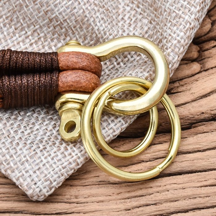 Handcrafted Brass Shackle Keychain