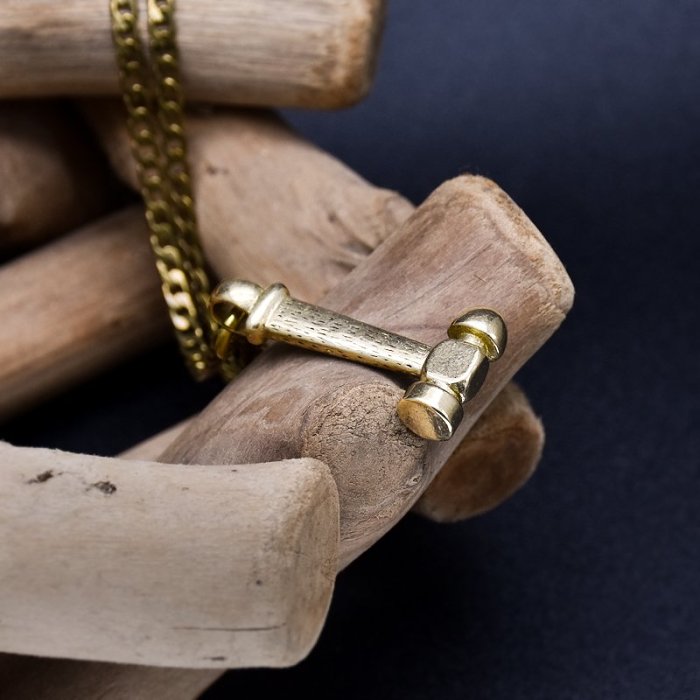 Brass Hammer Necklace