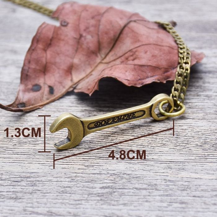 Brass Wrench Necklace