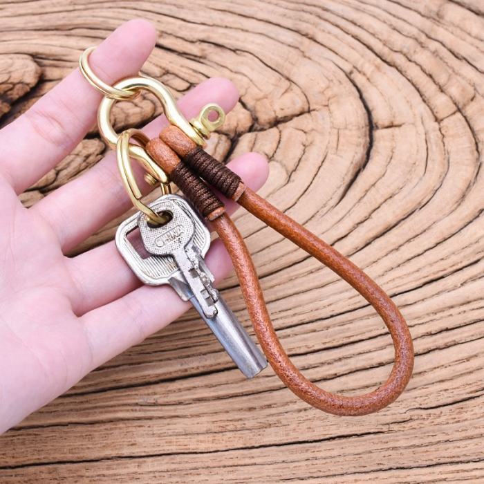 Handcrafted Brass Shackle Keychain