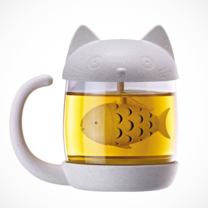 Fish Tea Infuser Cat Mug