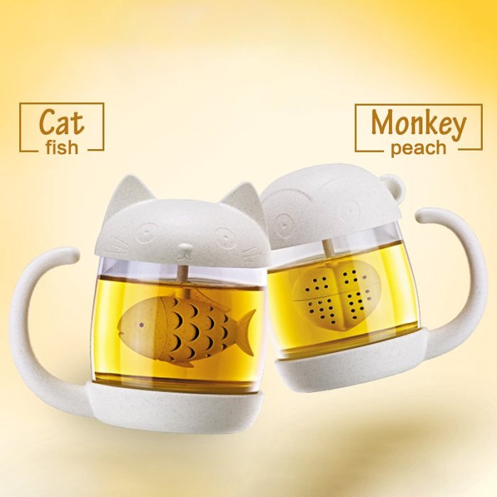 Fish Tea Infuser Cat Mug