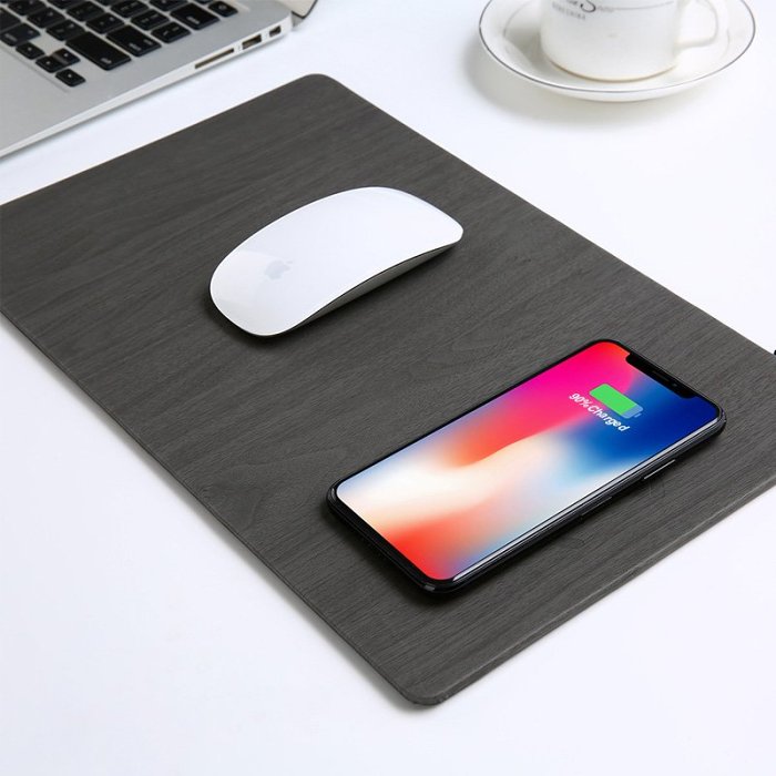 Clearance Sale Wood Grain Wireless Charging Mouse Pad