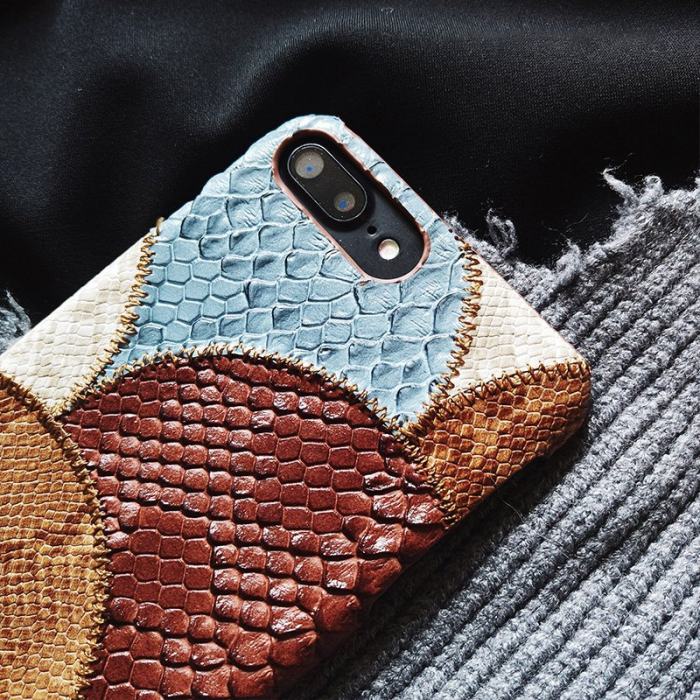 Snakeskin Patchwork iPhone Case Free Shipping
