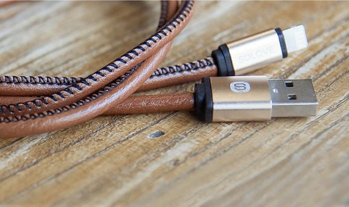 Clearance Leather Charging Cable for Apple iPhone iPad