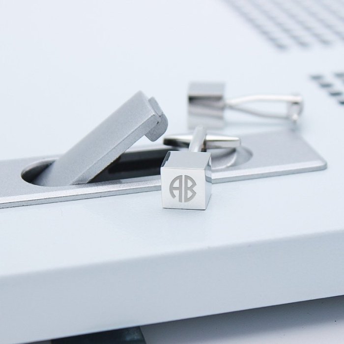 Personalized Iron Cube Cufflinks