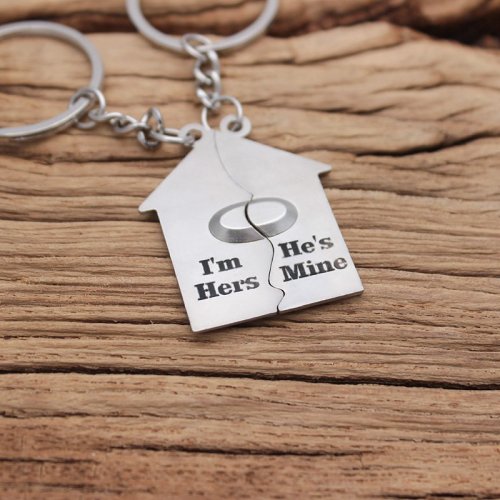 I'm Hers He Is Mine Keychain