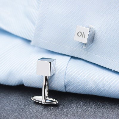 Personalized Iron Cube Cufflinks