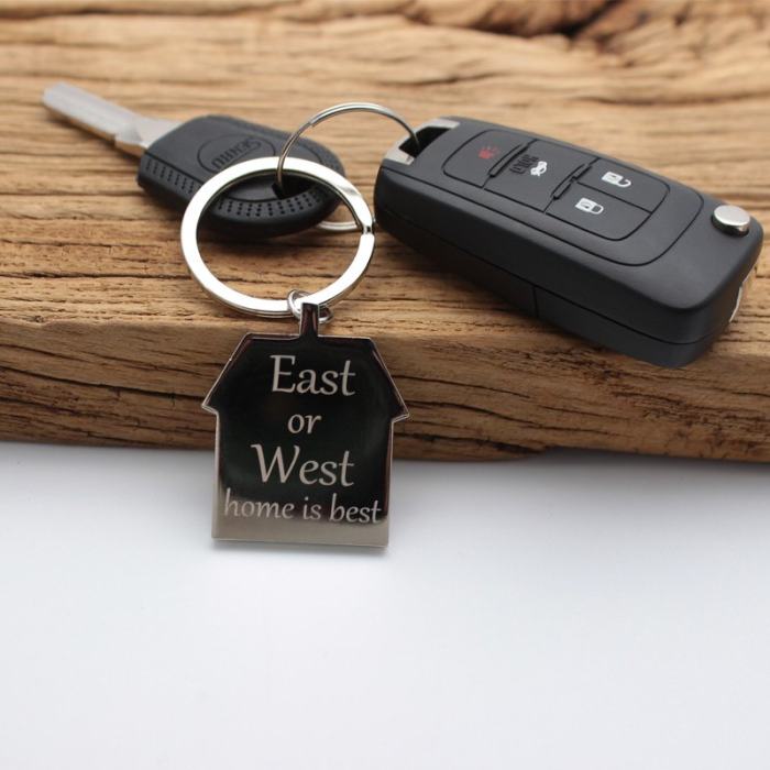 East Or West Home Is Best Keychain